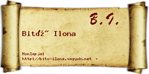 Bitó Ilona névjegykártya