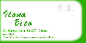 ilona bito business card